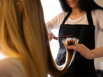 Corte de puntas en seco